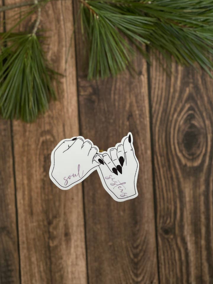 Soul Sister Sticker, Pinky Promise Sticker, Best Friend Sticker, Party Favor Sticker, Bff Sticker, Best Friend Gift, Friendship Sticker for wholesale by Wild Moon Crafted