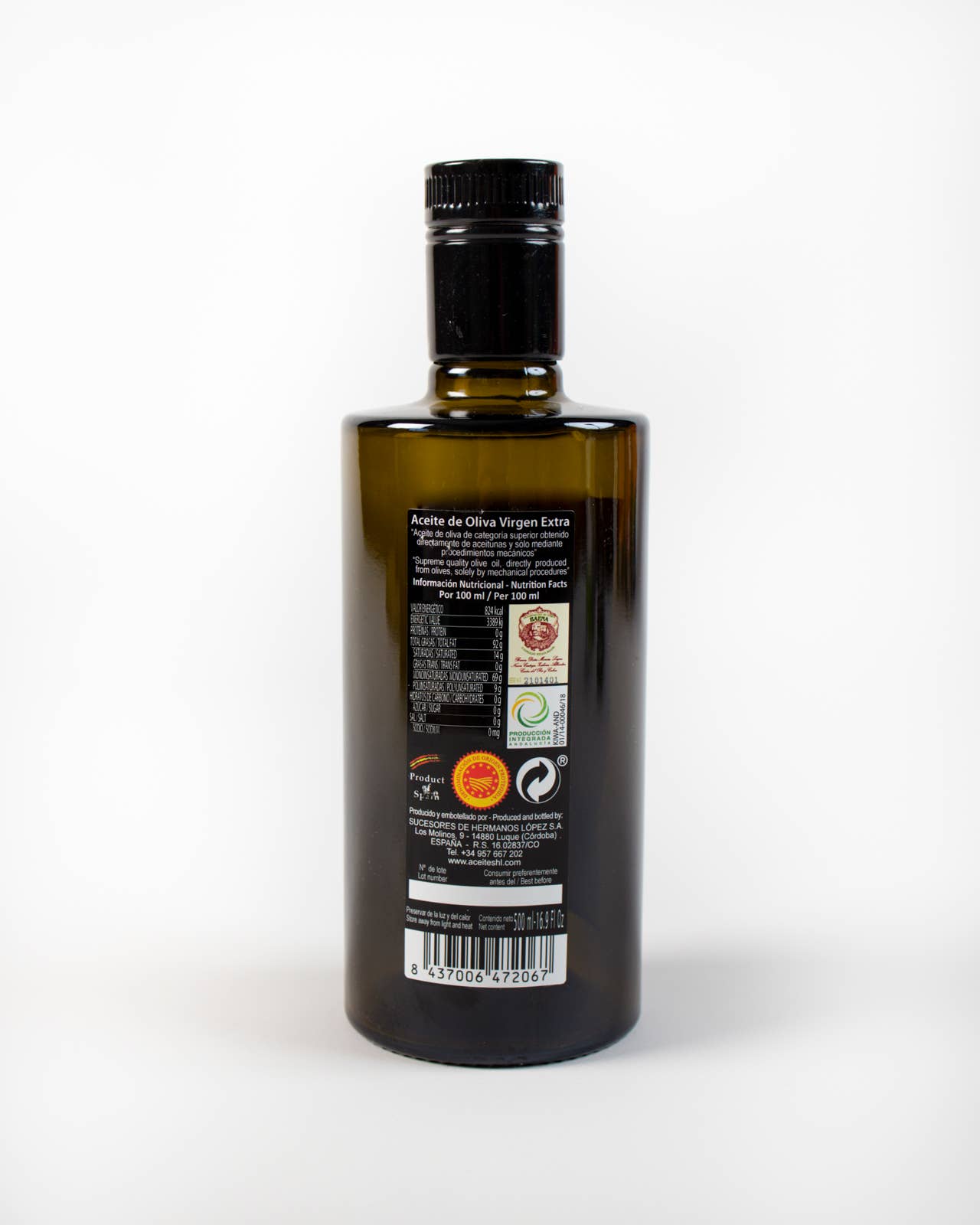 SUCESORES DE HERMANOS LOPEZ S.A. - Wholesale Olive Oil - GLASS SELECT LAGOON 500 ML2