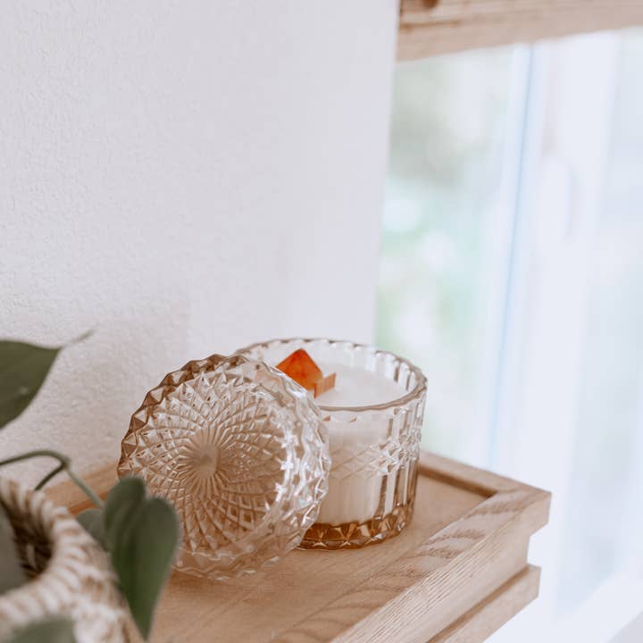 Oak and Ash Candle Company - Wholesale Jar/Filled Candle - Toasted Champagne Crystal Candle1