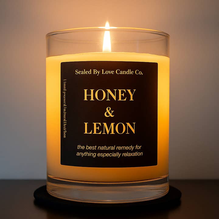Vela de Miel y Limón para venta al por mayor de Sealed By Love Candle Co.