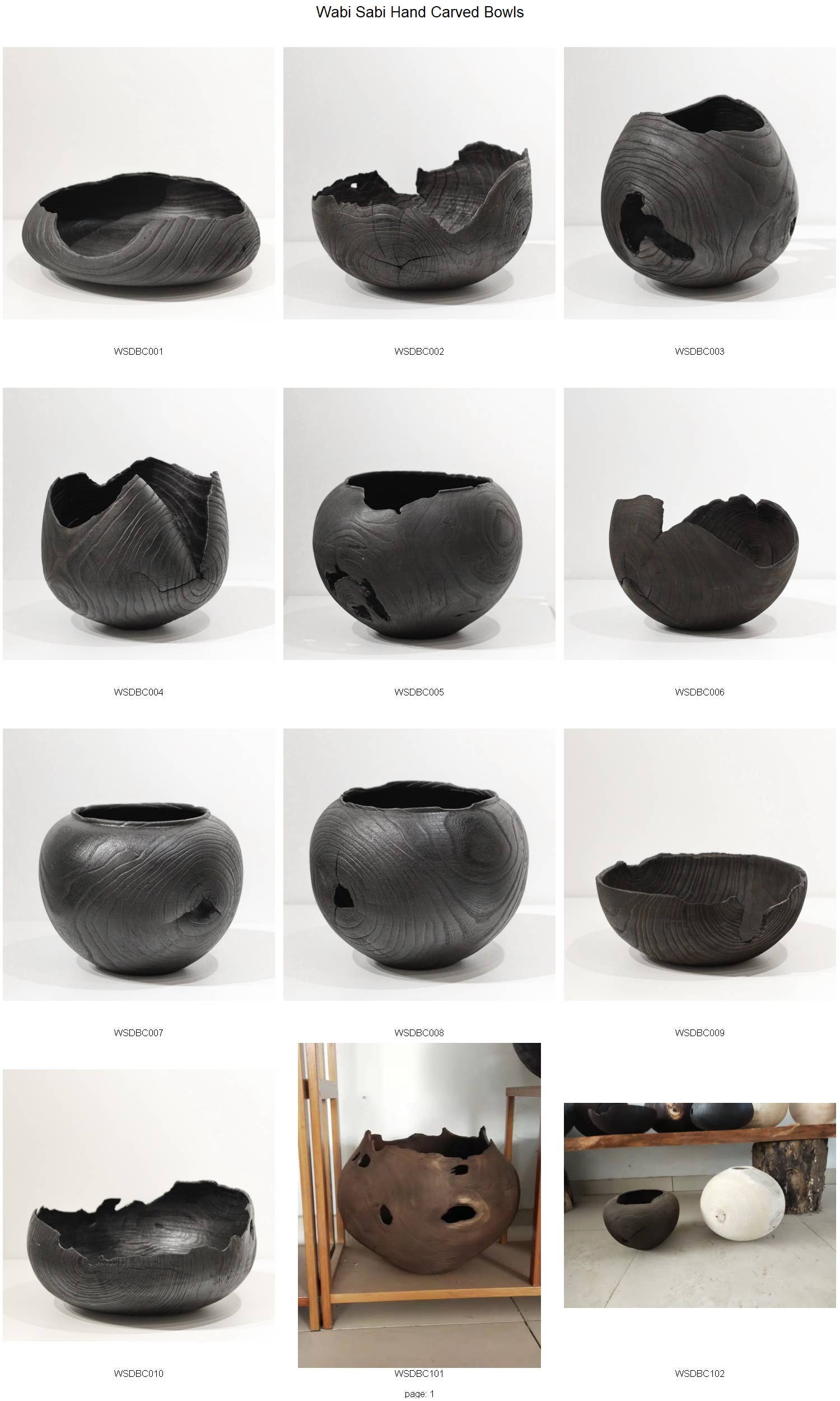 Element Accessories EU - Wholesale Decorative Plate/Dish/Bowl - Wabi Sabi wooden bowl hand-carved by master artisan6