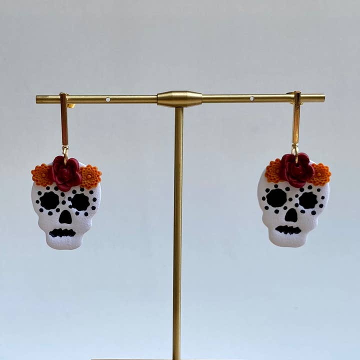 Sugar Skull Earring for wholesale by Day Made Designs