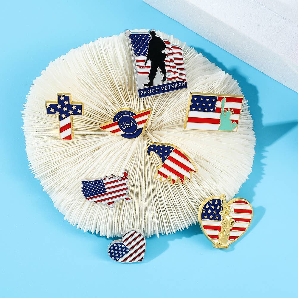 Tourtiwi - Wholesale Brooch - National Flag Theme Series Brooch Badge15