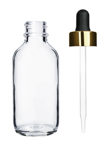 Best Bottles - Wholesale Essential Oil Holder - Boston Round Clear Bottle - 60ml (Multiple Dropper Colors)7