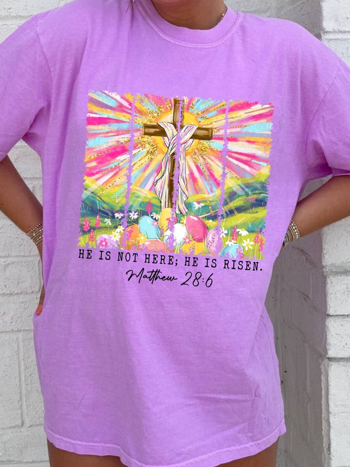 Ace of Grace - Wholesale T-Shirt (Graphic) - Women's - He is Not Here; He is Risen Tee