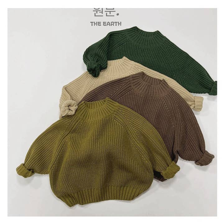 Pull en maille ample à manches chauve-souris pour enfants pour la vente par VERDAVUE