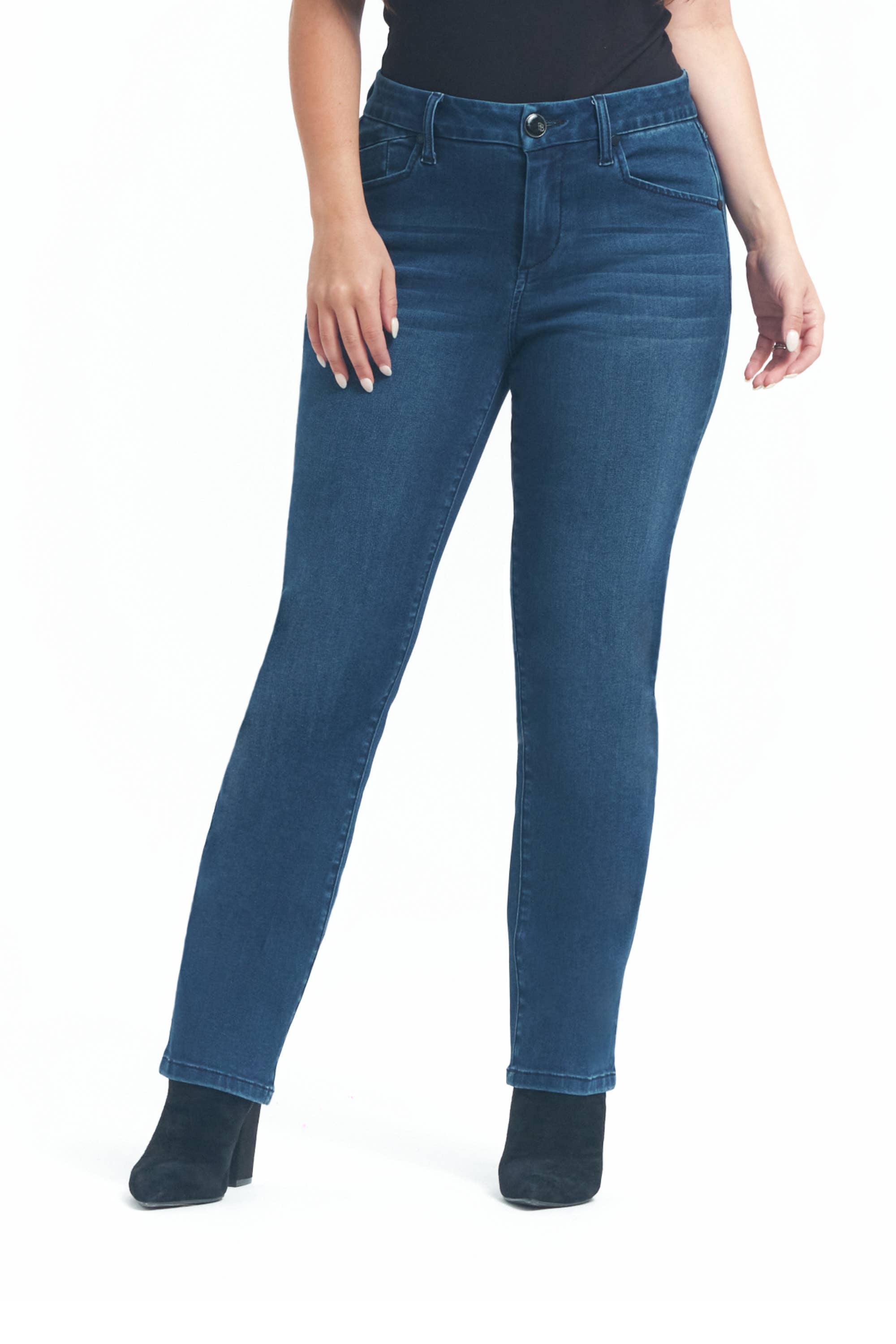 1822 Denim - Wholesale Jeans - Women's - Petite 27" Better Butter Slim Straight Jean in Lanie0