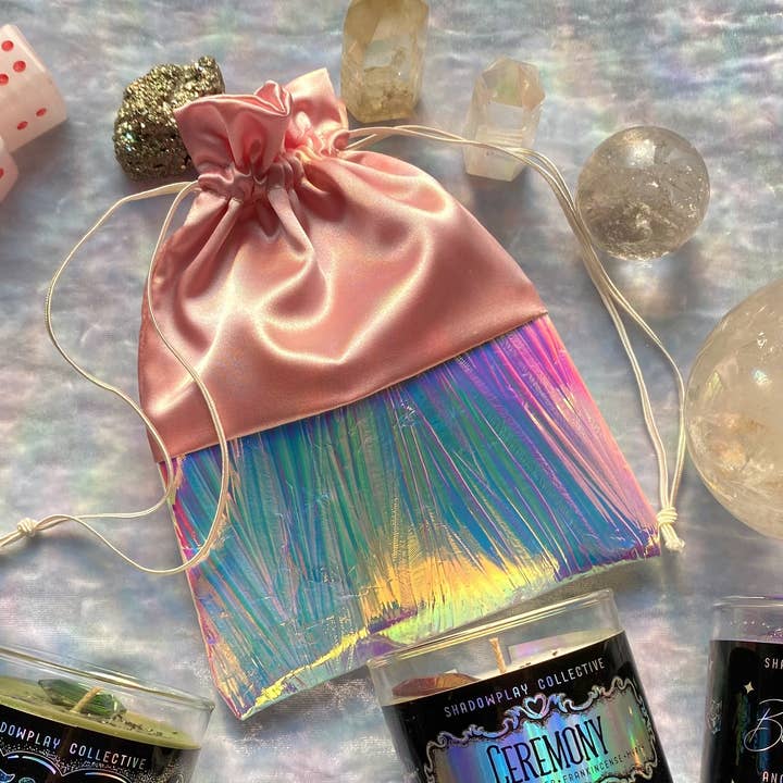 Satijnen tas - Lt Roze/Iriserend voor wholesale door Shadowplay Collective