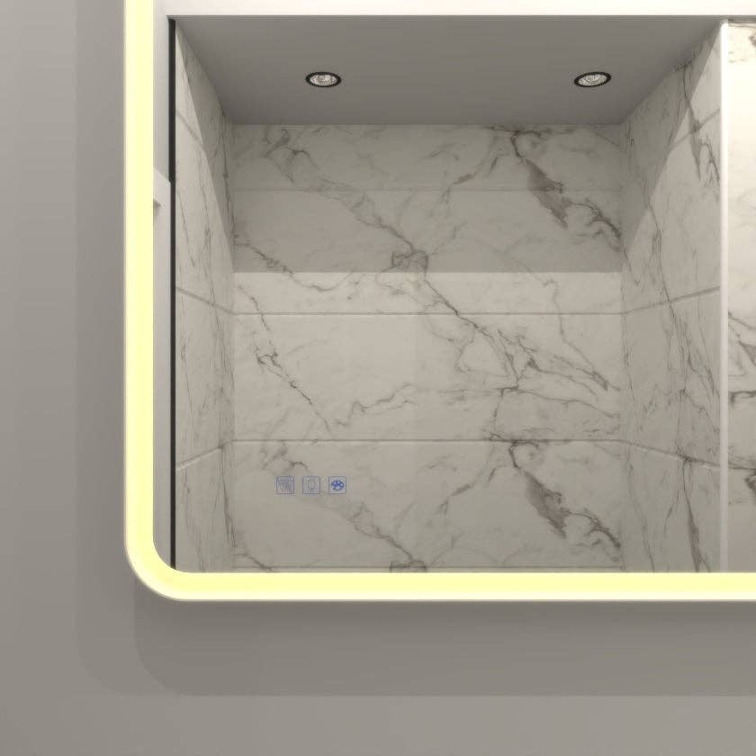 39F Inc. - Wholesale Wall Mirror - 48"X36" Rectangular Dimmable Anti-Fog LED Bathroom Mirror5