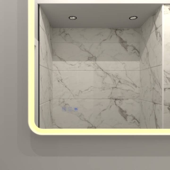 39F Inc. - Wholesale Wall Mirror - 48"X36" Rectangular Dimmable Anti-Fog LED Bathroom Mirror5