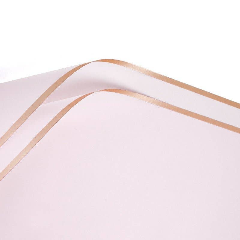 Elegant Design Supply – papel de embrulho por atacado – Papel de Presente Impermeável com Flores e Borda Dourada (20 Folhas por Pacote)13