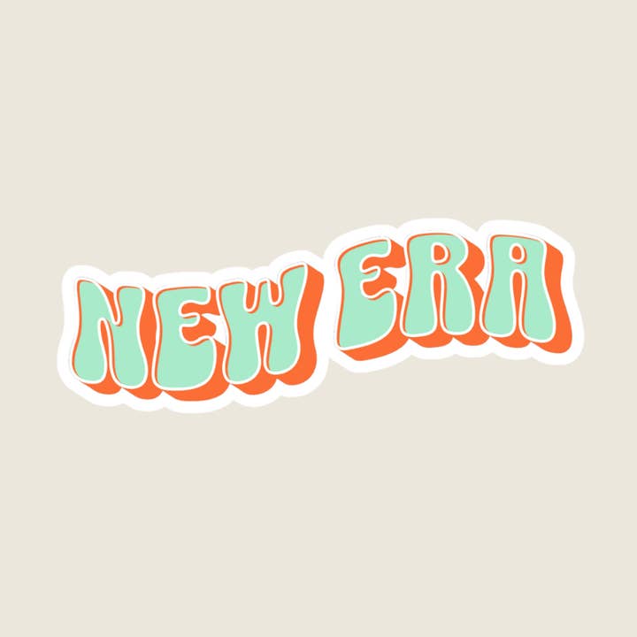 New Era Mint Green and Orange Sticker for wholesale by Shoreline Summit