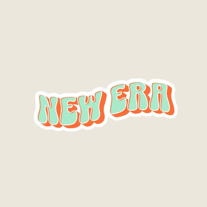 New Era Mint Green and Orange Sticker for wholesale by Shoreline Summit