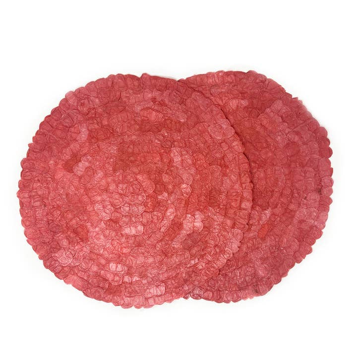 Chargeur en soie de mûrier (paire) - Rouge égyptien pour la vente par Tanana Madagascar