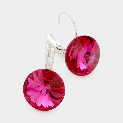 Sensibling Corp. - Wholesale Dangle Earrings - Genuine Round Crystal Lever Back Earrings38