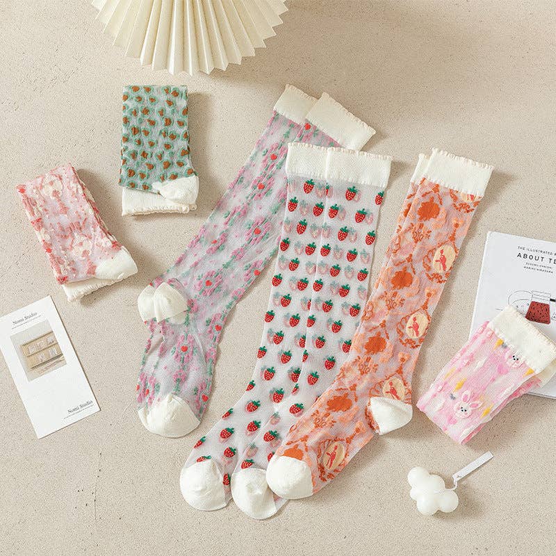 Funkyrel® Atzbranding Limited - Venta al por mayor Calcetines - Mujer - Rufia - Medias de verano con motivos adorables7