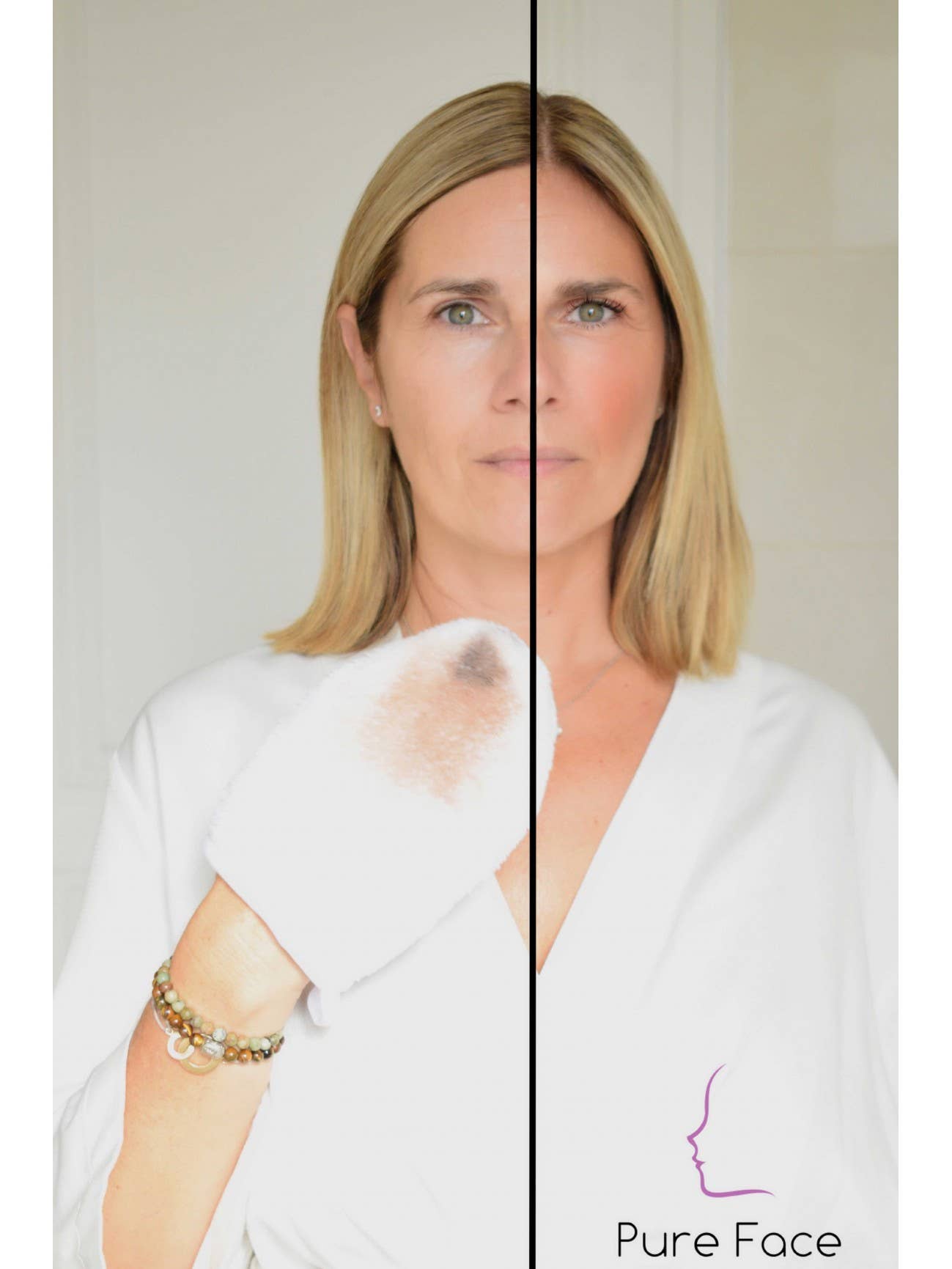 Pure Face - Wholesale Makeup Remover - WHITE MICROFIBER MAKEUP REMOVER GLOVES3