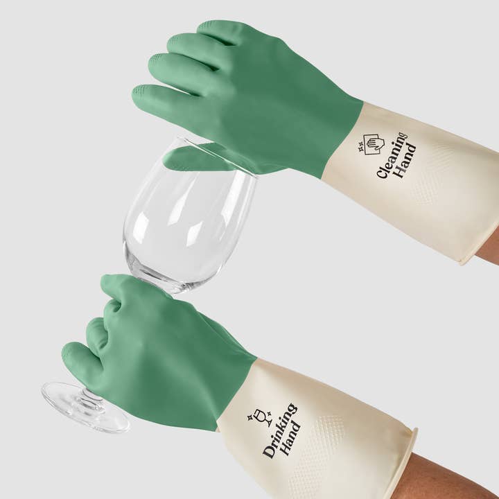 Reusable Cleaning Gloves - Green for wholesale by Wine Wash Co.