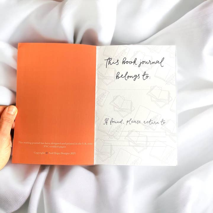 And Hope Designs - Cards, Stickers & Stationery - Vente Journal intime - Journal de lecture, livre de pages préfabriquées roses, bullet journal1