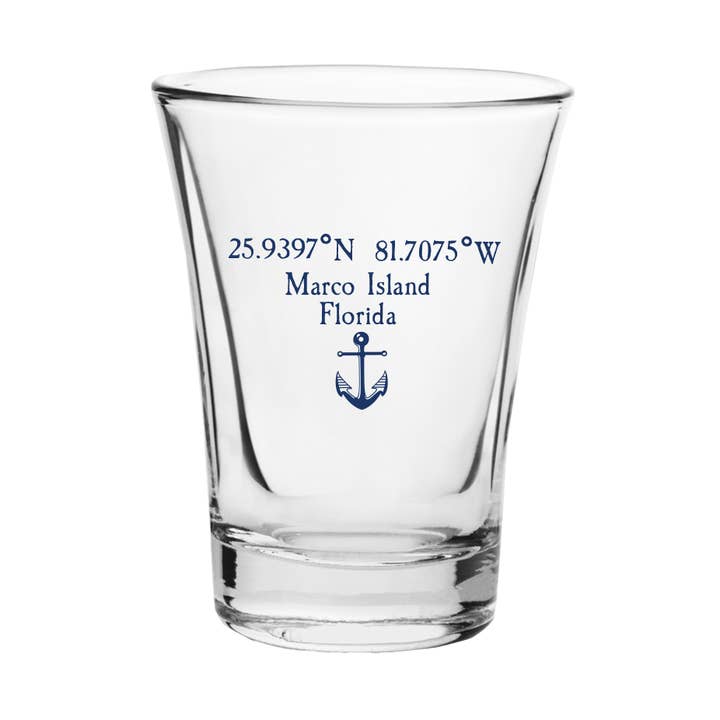 The Buffalo Works - Wholesale Shot Glass - Shore Goods - Custom 2 oz. Shot glass - Coordinate0