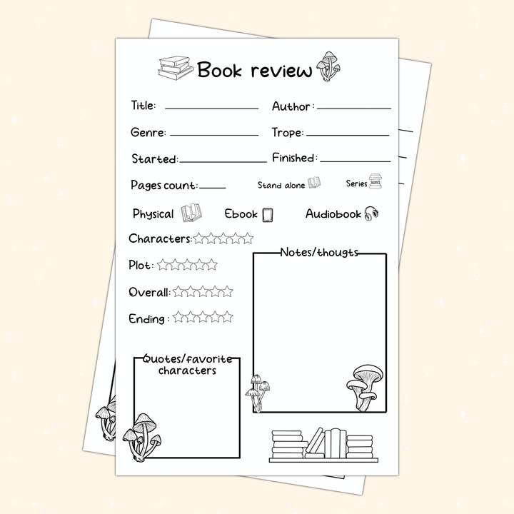 Notepad til boganmeldelse for engroshandel hos Annie's paper studio