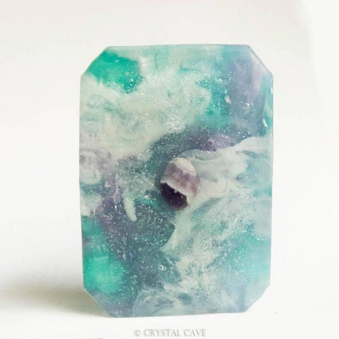 Crystal Cave - Wholesale Bar Soap - Zodiac Pisces - Amethyst Quartz Gemstone Soap