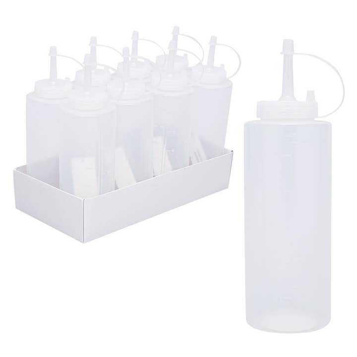 Bouteille distributrice 12 oz Blanc Type à presser pour la vente par Deluxe Import Trading