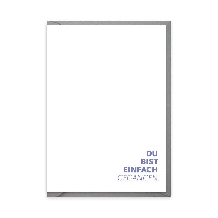 17;30 - Wholesale Everyday Greeting Card - 5:30 PM - Folded card "You just left." – Stunned Farewell (DIN A6, FSC)0