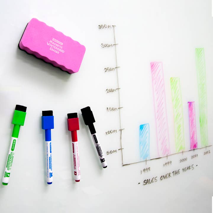 BAZIC Products - Wholesale Marker - Magnetic Assorted Color Dry-Erase Markers (6/Pack)4