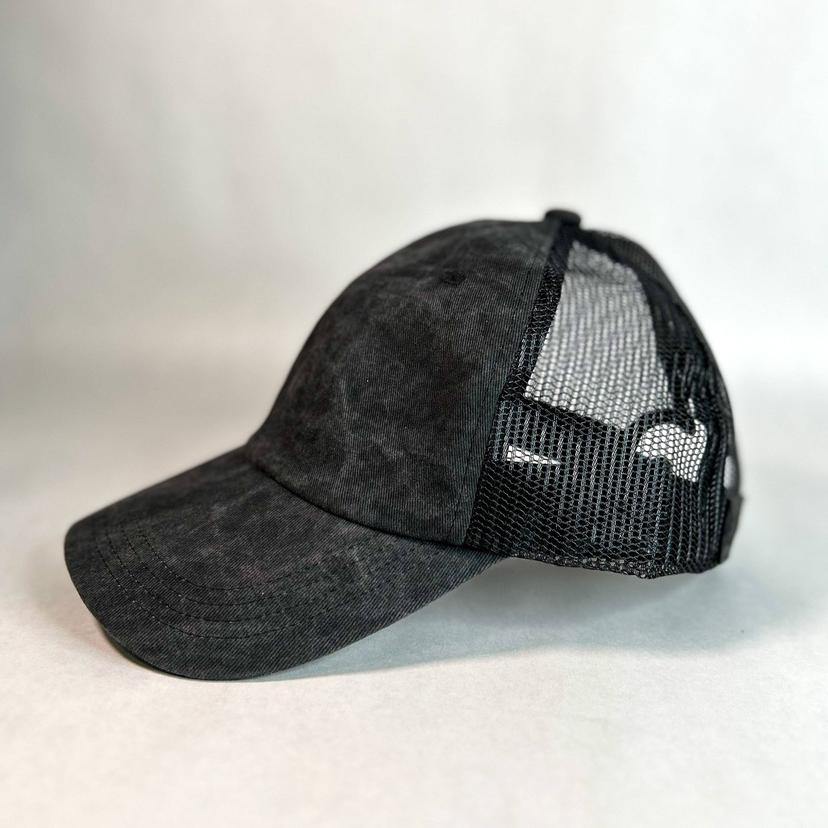 Red Sprite Hats - Wholesale Baseball Cap - Women's - Hidden Messy Bun Baseball Cap 2.0, High Ponytail Hat4