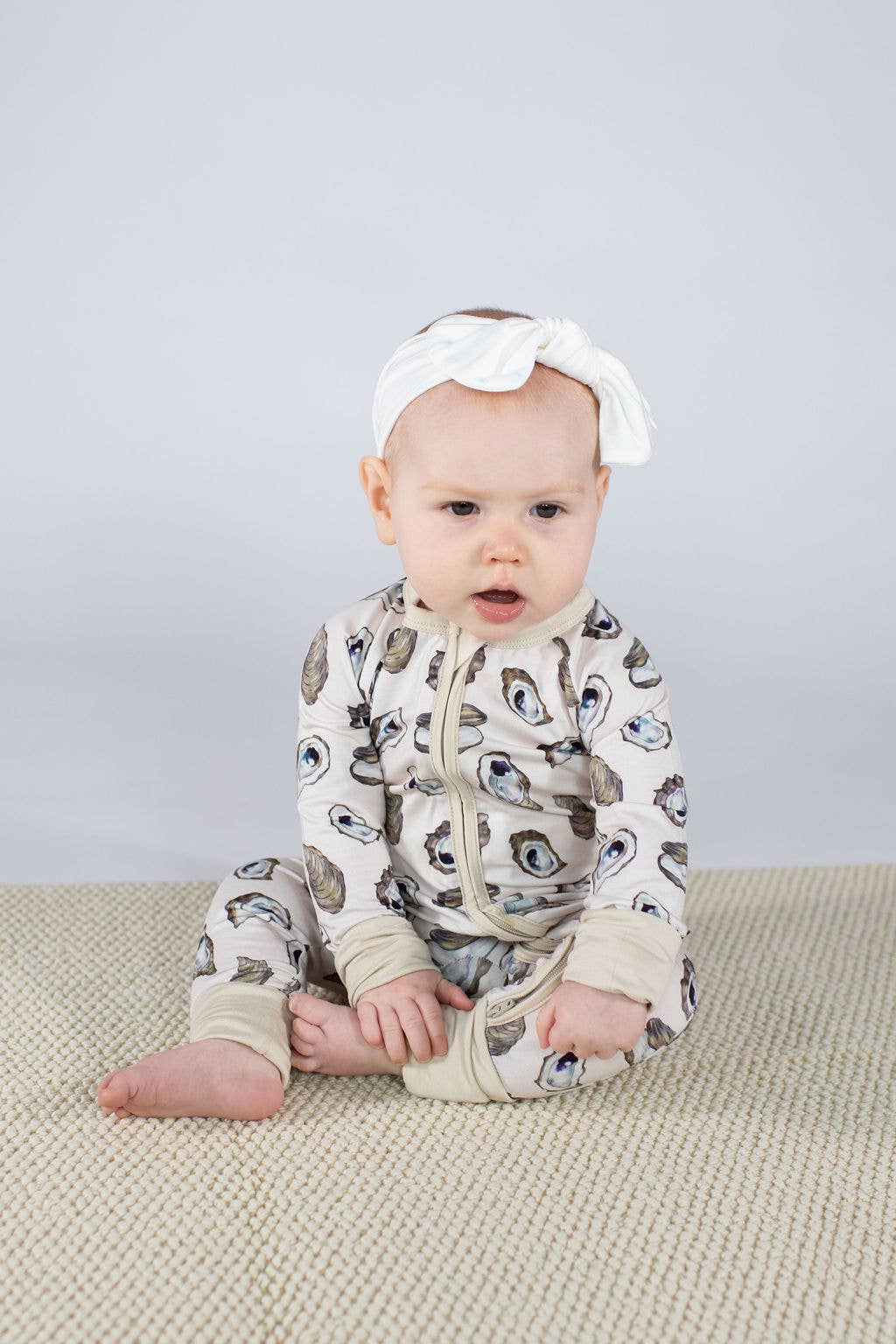 Goosies - Wholesale Sleepsuit - Baby - Coastal Oysters - Convertible Zip Pajamas1
