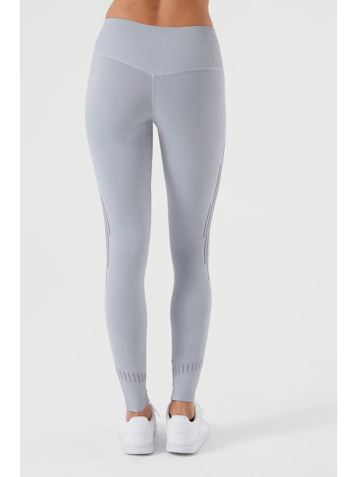 Sky Grau Sexy nahtlose Double-Up-Leggings mit hoher Taille für den Großhandel auf Faire1