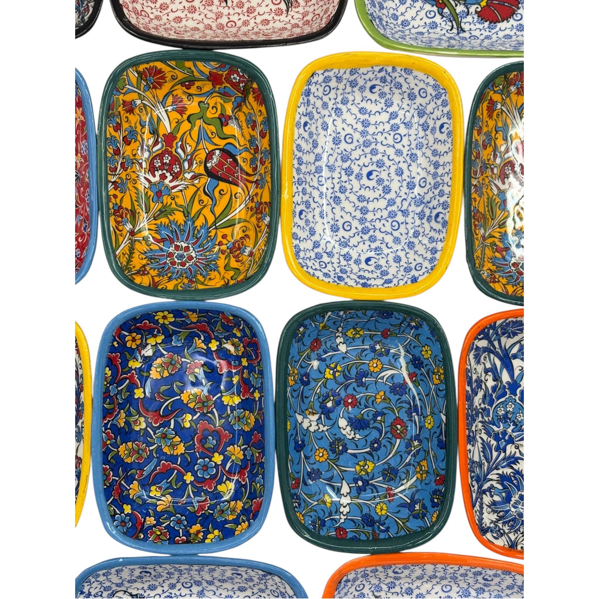 cotonIQ - Wholesale Decorative Plate/Dish/Bowl - Ceramic Bowl - Set of 4 Surprise - Mixed Patterns2