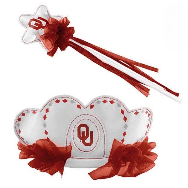 Oklahoma Sooners - Team Logo Tiara and Princess Wand SET for wholesale by St. Louis Wholesale LLC