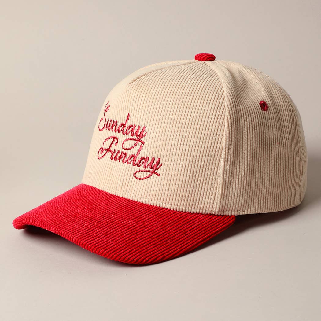 Fashion City - Wholesale Baseball Cap - Unisex - Sunday Funday Corduroy Trucker Baseball Cap25