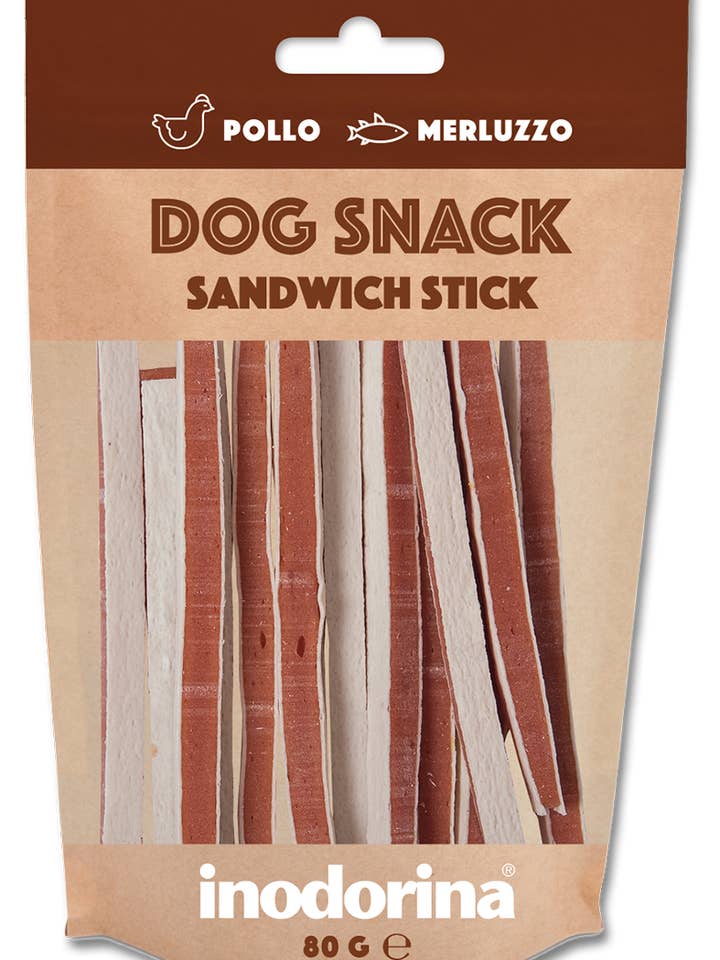 Inodorina Sandwich Stick Chicken/Merl 80gr for wholesale by Inodorina