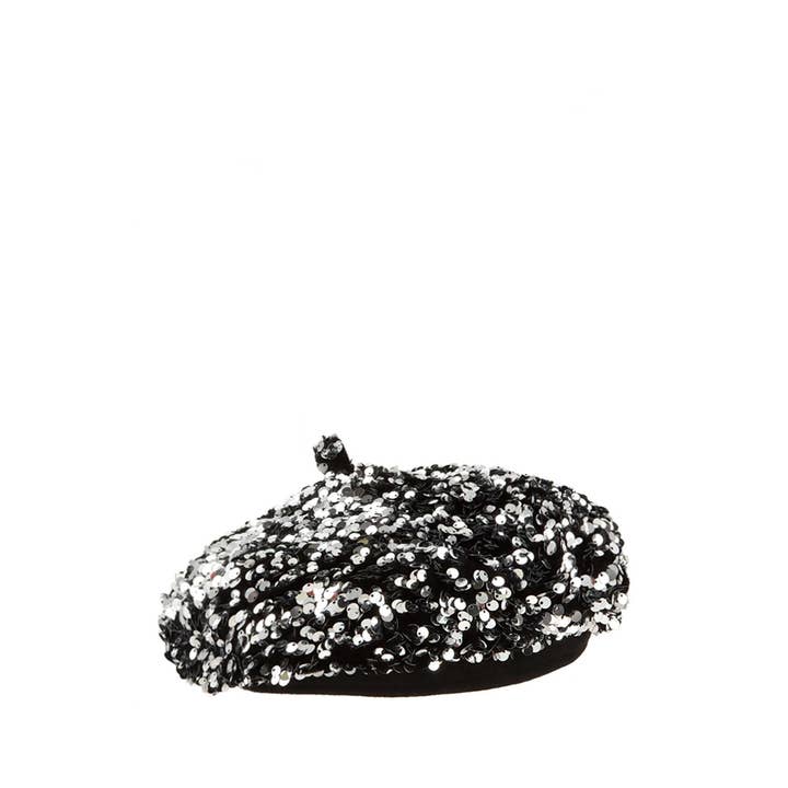 anbfashion – Großhandel Baskenmütze – Damen – Glitzernde Baskenmütze mit Pail4