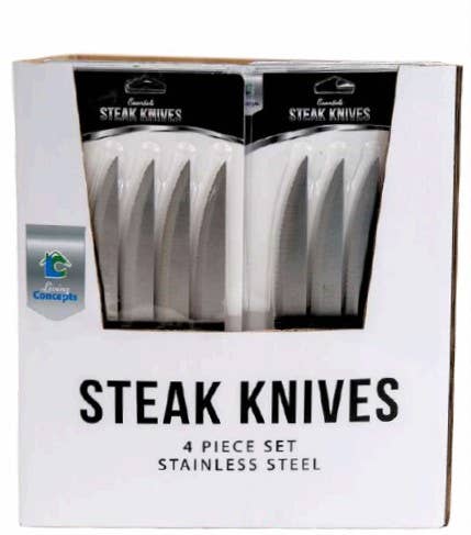Living Concepts - Wholesale Knife Set - STEAK KNIVES 4PK S/S CS1