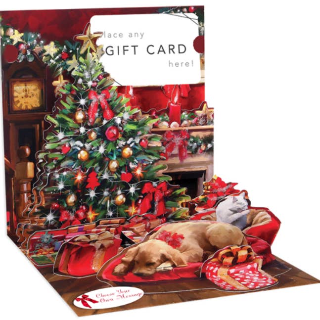 Holiday Room Gift Card Holder Pop-Up Card for wholesale by Up With Paper
