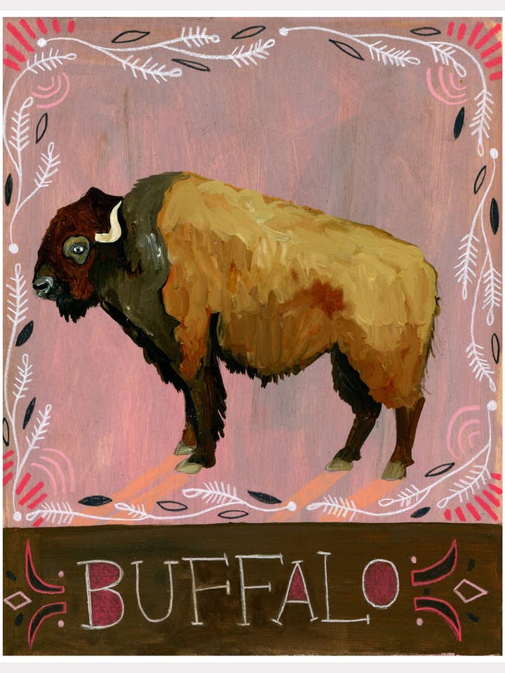 Djurtotemtryck - Buffalo 2 för wholesale av Jessica Swift