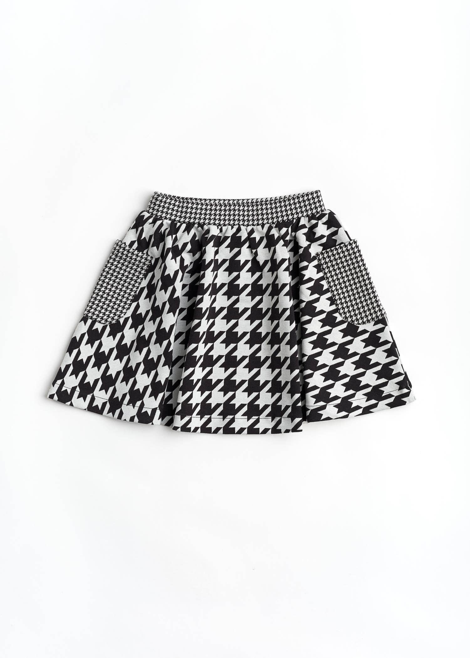 Houndstooth Sharp Dressed Skater Skirt for wholesale on Faire