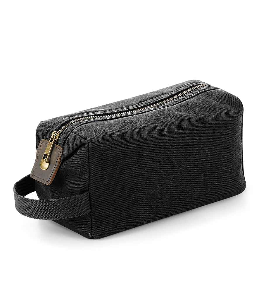 Pierre Francis – wholesale Toiletry bag – men's – Quadra - Heritage Waxed Canvas Wash Bag0