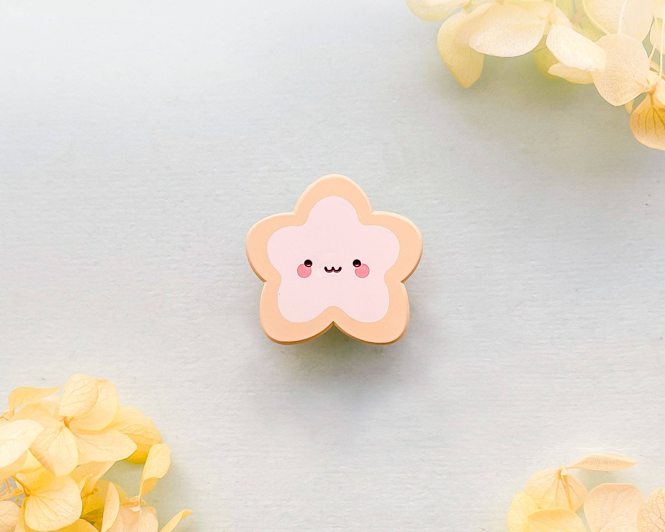 Alum and Ink - Vendita all'ingrosso Spilla da bavero - Spilla smaltata verniciata a forma di biscotto con stella satinata1