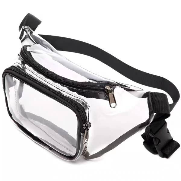 Western Fashion - Wholesale Belt Bag - Unisex - 3849 - See-Through Clear Fanny Pack