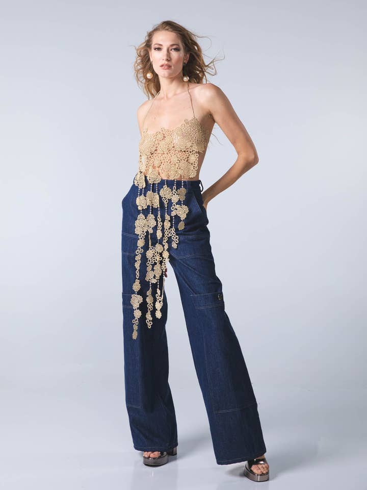 Macramé top for wholesale by simona bonacci