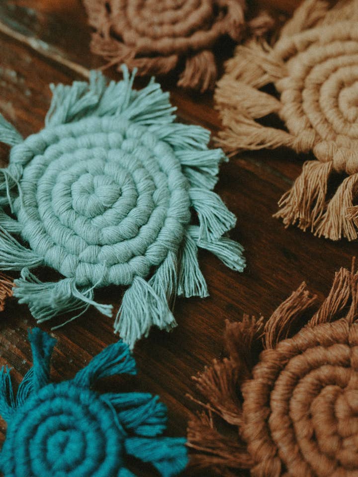 Macrame Fringe Magnets for wholesale by Dope Rope Designs