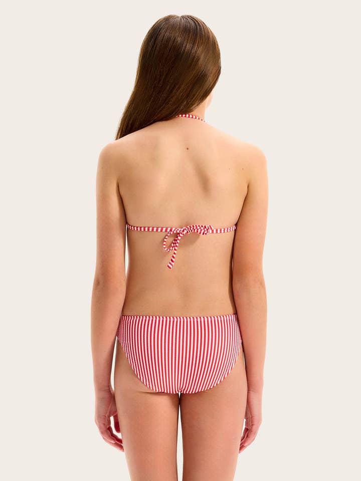 Stripe Texture Triangle Bikini - Chilli Stripe for wholesale on Faire3