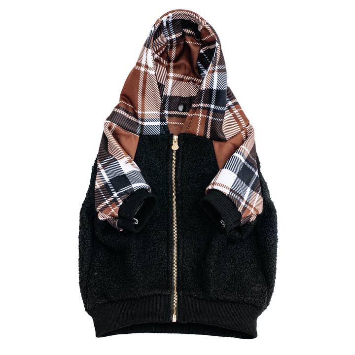 Frenchie - Wholesale Pet Hoodie - Dog - Frenchie Dog Hoodie - Cocoa Plaid4