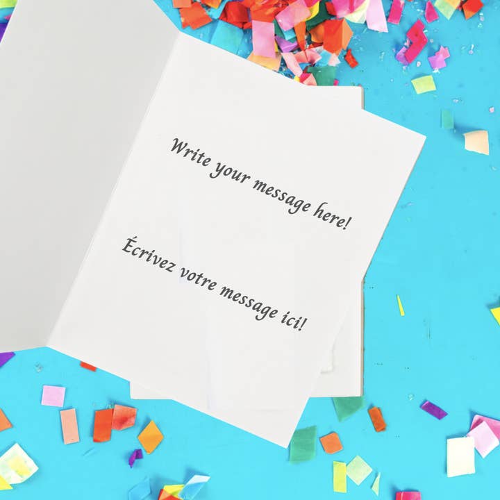 Irony Art - Venta al por mayor Tarjetas de bebé - Bonne Bêête (FR) Carta Peinte À La Main (tarjeta pintada a mano)