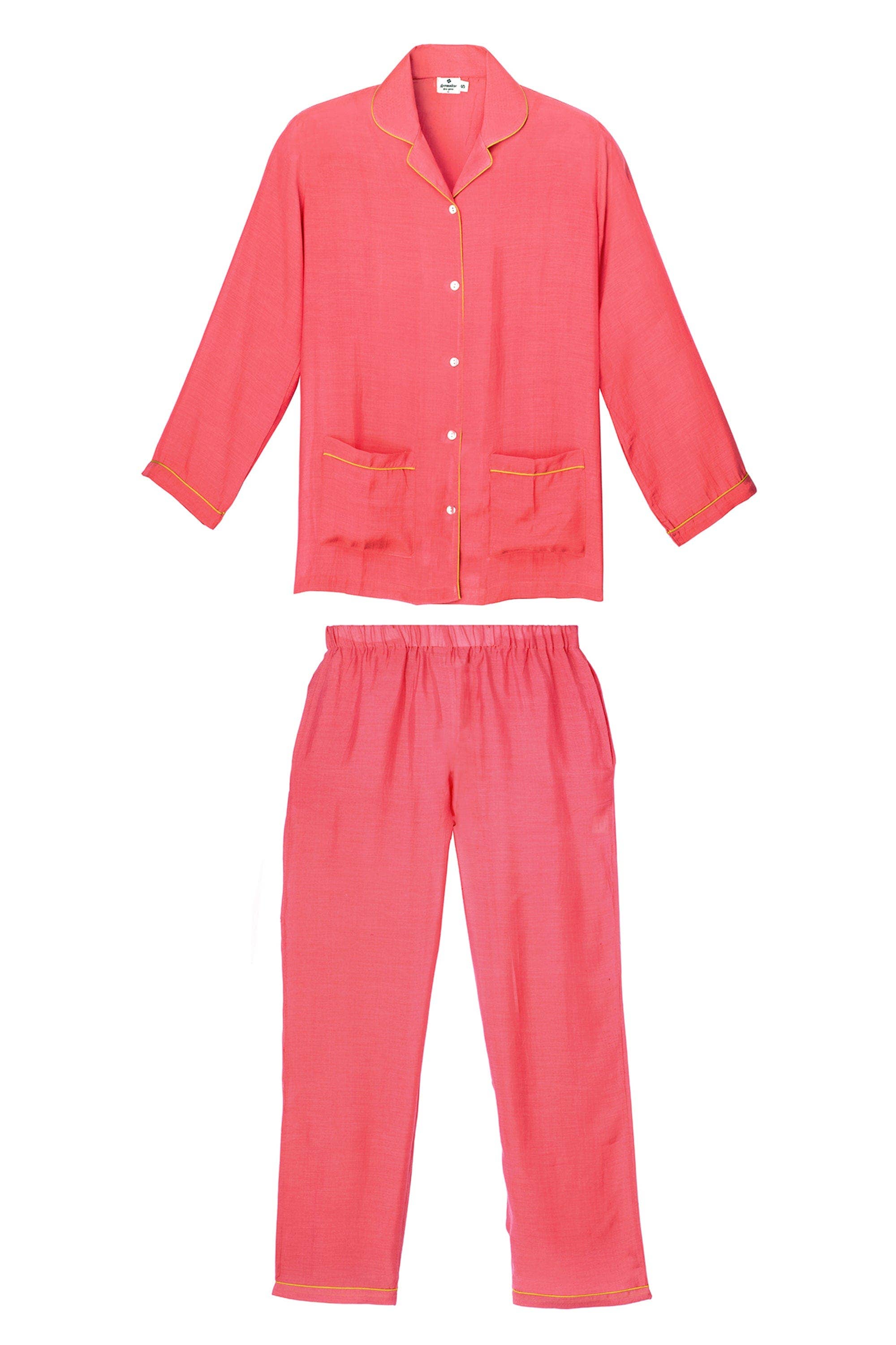 GERMAINE DES PRES - Vendita all'ingrosso Completo pigiama - Donna - Pigiama Camille in cotone e seta rosa3